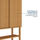 Ver imagem 7 de Cristaleira Baixa Magna Porta Ripada CabeCasa MadeiraOriginals Bege/Mel