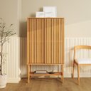 Ver imagem 1 de Cristaleira Baixa Magna Porta Ripada CabeCasa MadeiraOriginals