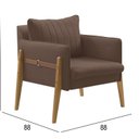 Ver imagem 3 de Conjunto para Sala de Estar com Poltrona e Puff Orion Veludo