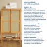 Cristaleira Baixa Magna Porta Rattan CabeCasa MadeiraMadeira - 7