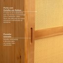 Ver mais imagens de Cristaleira Baixa Magna Porta Rattan CabeCasa MadeiraOriginals Bege/Mel