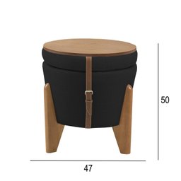 Conjunto para Sala de Estar com Poltrona e Puff Orion Veludo - 4
