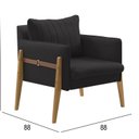 Ver imagem 3 de Conjunto para Sala de Estar com Poltrona e Puff Orion Veludo