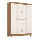 Ver imagem 2 de Guarda Roupa Solteiro Ambiente Ecom 2 Amêndola Touch Off White – Demóbile