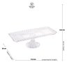 Travessa de Cristal com Pé Retangular Geneva 30cm X 16,5cm X 12cm - Wolff - 2