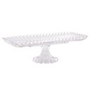 Ver imagem 3 de Travessa de Cristal com Pé Retangular Geneva 30cm X 16,5cm X 12cm - Wolff