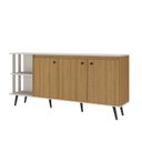 Ver imagem 2 de Buffet Aparador 180cm Toronto Marrom/Lamina Mel/Arenas