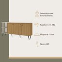 Ver imagem 5 de Buffet Aparador 180cm Toronto Marrom/Lamina Mel/Arenas