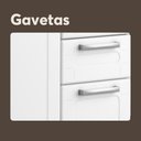 Ver imagem 6 de Balcão de Aço com Pia 3 Portas 2 Gavetas Branco Bertolini