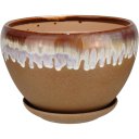 Ver imagem 4 de Jogo 3 Vasos Planta Cachepô Home&co Cerâmica Marrom
