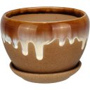 Ver imagem 3 de Jogo 3 Vasos Planta Cachepô Home&co Cerâmica Marrom
