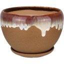 Ver imagem 2 de Jogo 3 Vasos Planta Cachepô Home&co Cerâmica Marrom