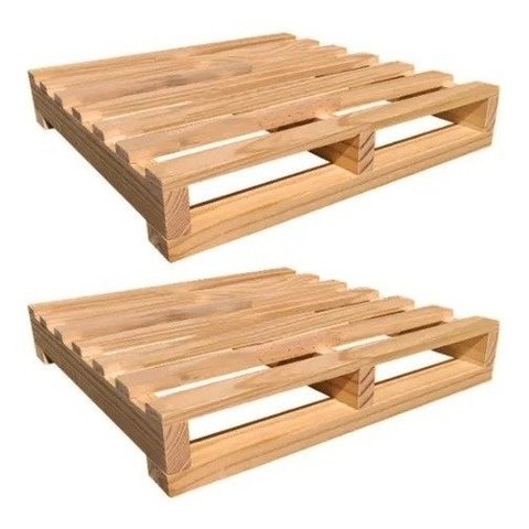 4 Pallets com borda elevada e travessas simples de tamanho padrão Technox