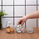 Ver mais imagens de Kit 2 potes de vidro com tampa herméticos redondos 500ml - Mozcada