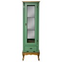 Ver imagem 1 de Cristaleira Vitrine Espelhada Antique Média Laca Verde Musgo