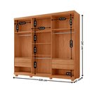 Ver imagem 3 de Guarda Roupa Casal Encanto MDF 6 Portas e 4 Gavetas com Pés Moderna Mobília