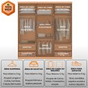 Ver imagem 6 de Guarda Roupa Casal Encanto MDF 6 Portas e 4 Gavetas com Pés Moderna Mobília