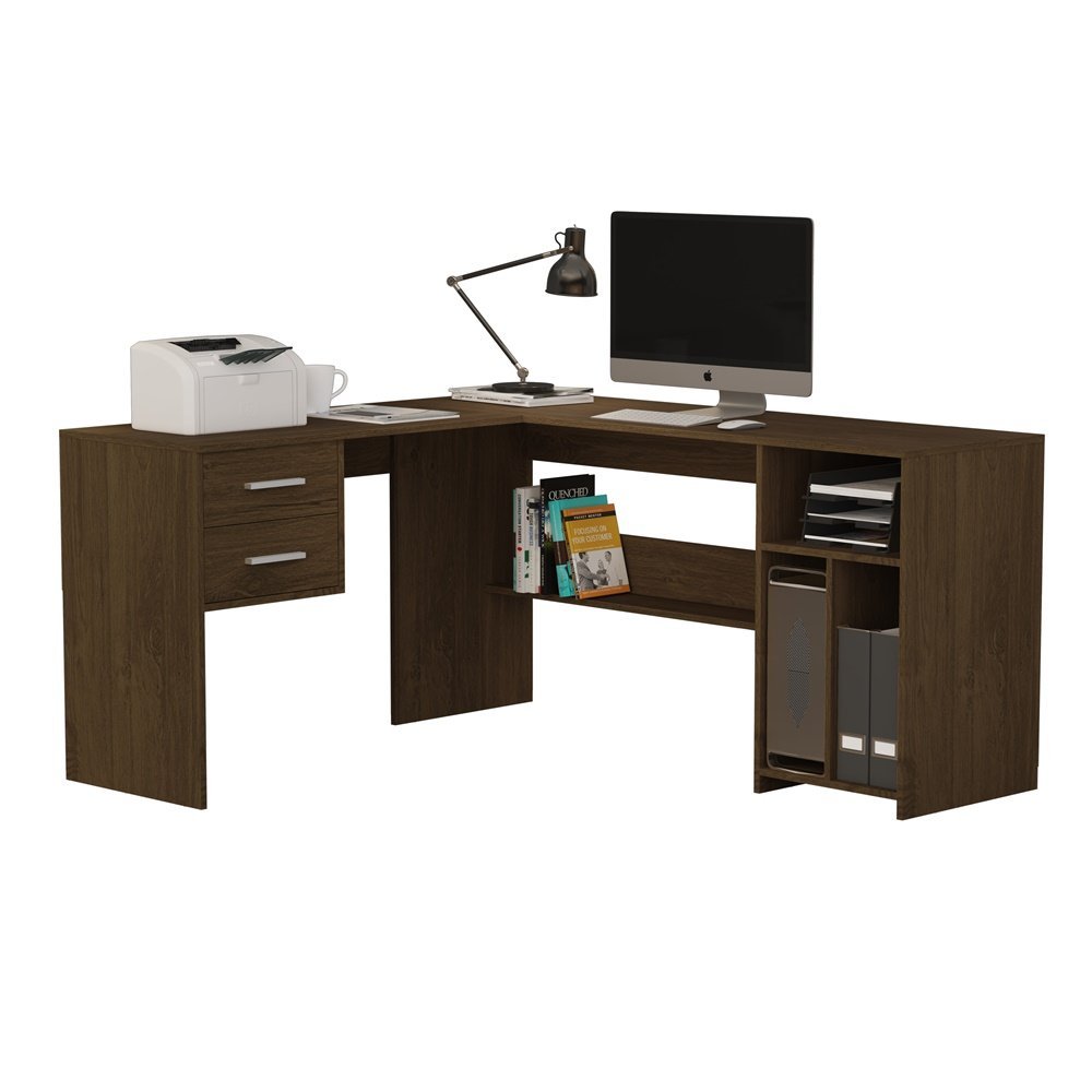 Mesa de Canto Computador Escrivaninha Luna Cedro Germai | MadeiraMadeira