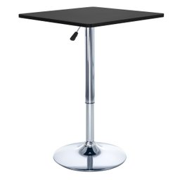 Mesa alta bar bistro Apollo quadrada 60 cm tampo madeira ajustável - 1 Mesa alta bar bistro Apollo quadrada 60 cm tampo madeira ajustável - 1