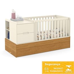 Dormitório Completo Infantil Tutto New 4 Portas, Cômoda, Berço Multifuncional Formare Off White/Frei - 5