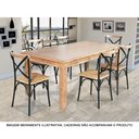 Ver imagem 2 de Mesa de Jantar Retangular 180x80cm Rústica Aurora Madeira Maciça - Natural