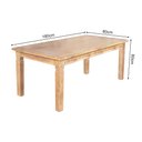 Ver imagem 4 de Mesa de Jantar Retangular 180x80cm Rústica Aurora Madeira Maciça - Natural