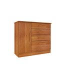 Ver imagem 2 de Cômoda para Quarto com Sapateira 4 Gavetas - Chicago-cinamomo - Tcil Móveis