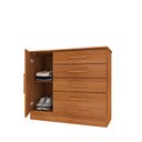 Ver imagem 3 de Cômoda para Quarto com Sapateira 4 Gavetas - Chicago-cinamomo - Tcil Móveis
