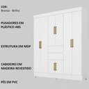 Ver imagem 7 de Guarda Roupa Casal 08 Portas 82060 Branco Demobile Branco