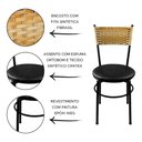 Ver imagem 2 de 2 Cadeiras Pretas para Cozinha Viena Palha:Preto
