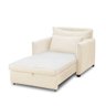 Poltrona Cama Retrátil Solteiro com Rodízio Cloe Bouclê Bege E03 - D'rossi - 6