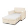 Poltrona Cama Retrátil Solteiro com Rodízio Cloe Bouclê Bege E03 - D'rossi - 7