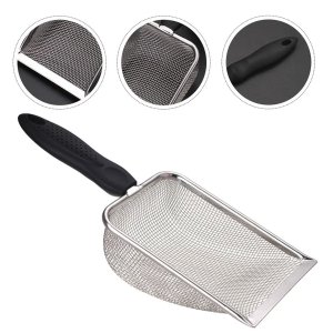 Pa Higienica Coletora Fezes Coco Gato Cachorro Cao Pet Kit 2 Uni Aço Inox Limpeza Caixinha De Areia 