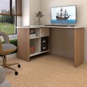 Ver imagem 3 de Mesa Escrivaninha Office 1 Porta Cinamomo/off White - Panorama Móveis