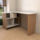 Ver imagem 5 de Mesa Escrivaninha Office 1 Porta Cinamomo/off White - Panorama Móveis