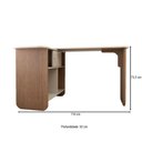 Ver imagem 2 de Mesa Escrivaninha Office 1 Porta Cinamomo/off White - Panorama Móveis