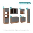 Ver mais imagens de Cozinha Milla Ultra Pro 14 Portas 3 Gavetas MDF-MDP 310cm Cinza com Nogal e Titânio Móveis Carraro