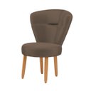Ver imagem 2 de Cadeira Estofada para Mesa de Jantar Recepção Camarim Ergonômica Pés de Madeira Resistente