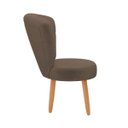 Ver imagem 6 de Cadeira Estofada para Mesa de Jantar Recepção Camarim Ergonômica Pés de Madeira Resistente