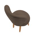 Ver imagem 7 de Cadeira Estofada para Mesa de Jantar Recepção Camarim Ergonômica Pés de Madeira Resistente