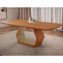 Ver imagem 2 de Mesa para Sala de Jantar Ane Cinamomo com Champanhe/cinamomo Imbuia