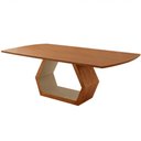 Ver imagem 1 de Mesa para Sala de Jantar Ane Cinamomo com Champanhe/cinamomo Imbuia