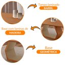 Ver imagem 5 de Mesa para Sala de Jantar Ane Cinamomo com Champanhe/cinamomo Imbuia