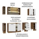 Ver imagem 5 de Armário de Cozinha Completa 220cm Rustic/Branco Agata da Thêmis Madesa