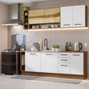 Ver imagem 1 de Armário de Cozinha Completa 220cm Rustic/Branco Agata da Thêmis Madesa