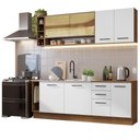 Ver imagem 3 de Armário de Cozinha Completa 220cm Rustic/Branco Agata da Thêmis Madesa
