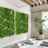 Painel de Folhas Verdes Realistas 3m² para Jardim Vertical Artificial Premium para Decoração Interna - 2