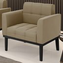Ver imagem 2 de Poltrona Decorativa Base Madeira Preto Ana Suede Marrom Rt - Ibiza