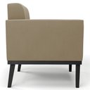 Ver mais imagens de Poltrona Decorativa Base Madeira Preto Ana Suede Marrom Rt - Ibiza