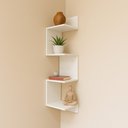 Ver imagem 1 de Prateleira de Canto Mdf Branco 1.5 Cm By Mobille para Sala e Quarto